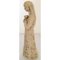 Apart keramiek beeldje meisje met bloem